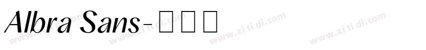 Albra Sans字体转换